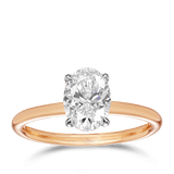 Raffiné 1.50 Carat Oval Solitaire Engagement Ring in 18ct Rose Gold Hardy Brothers
