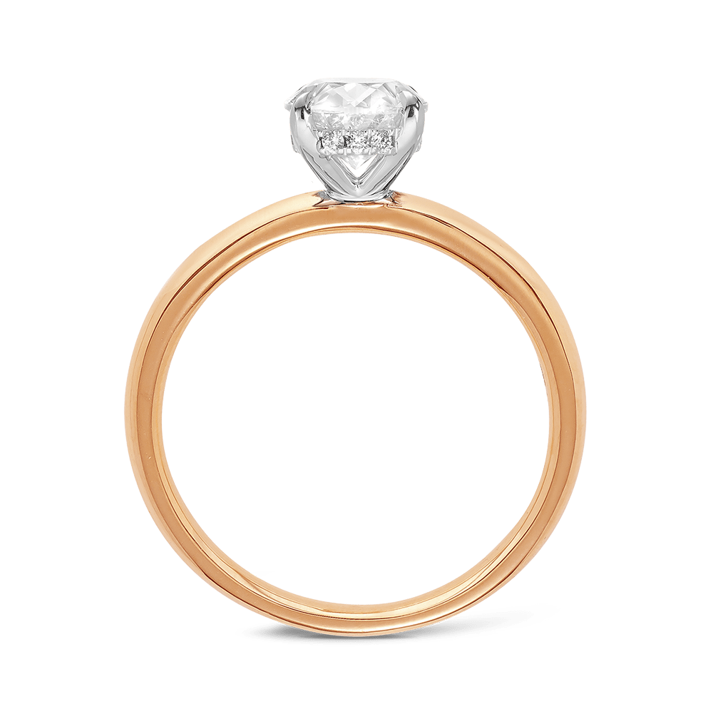 Raffiné 1.50 Carat Oval Solitaire Engagement Ring in 18ct Rose Gold Hardy Brothers