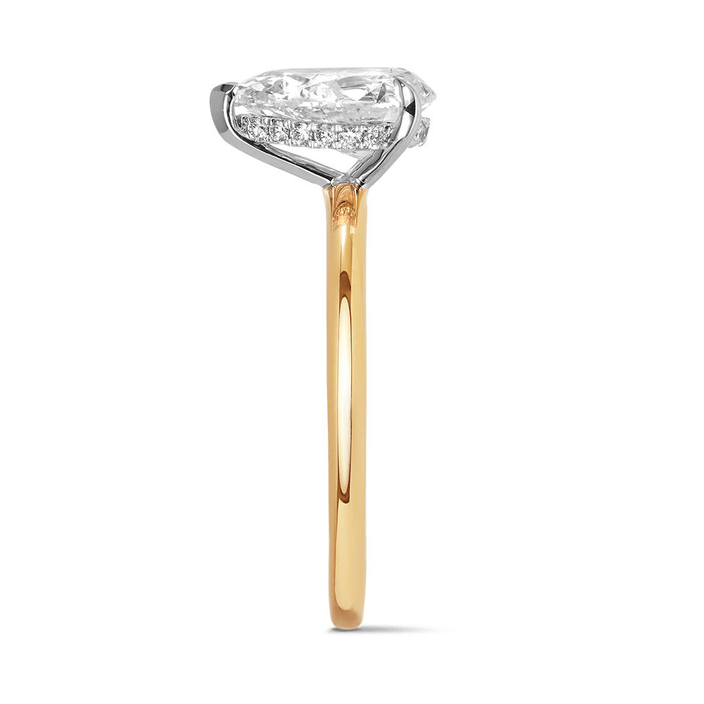 Raffiné 1.50 Carat Pear Cut Solitaire Engagement Ring in 18ct Yellow Gold Hardy Brothers
