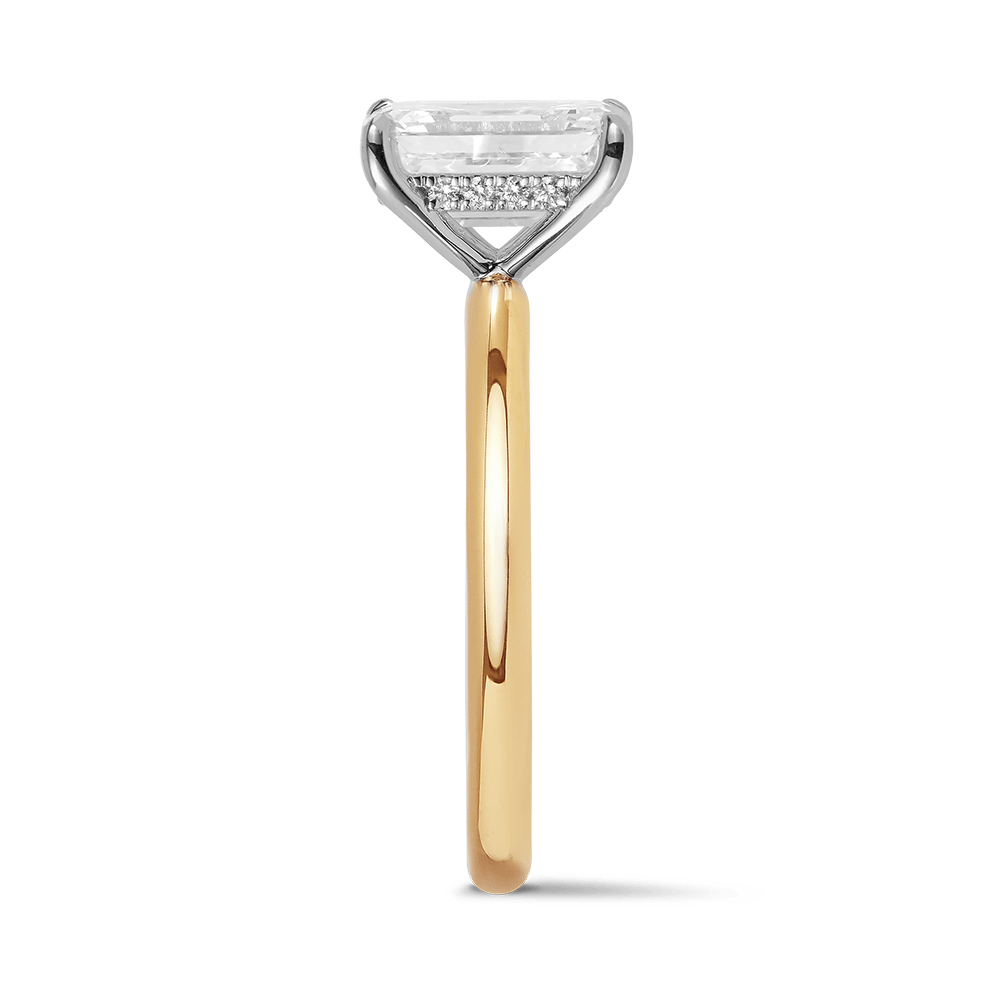 Raffiné 2.00 Carat Emerald Cut Solitaire Engagement Ring in 18ct Yellow Gold Hardy Brothers