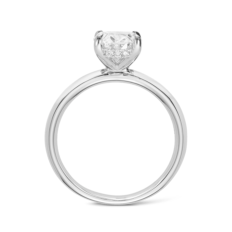 Raffiné 2.00 Carat Oval Solitaire Engagement Ring in 18ct White Gold Hardy Brothers 