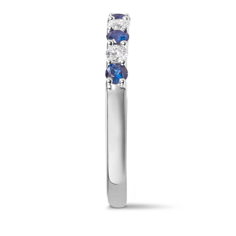 Sapphire and Diamond Ring in 18ct White Gold Hardy Brothers