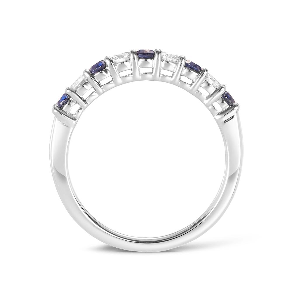 Sapphire and Diamond Ring in 18ct White Gold