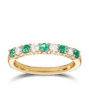 Yellow Gold Diamond and Emerald Dress Ring