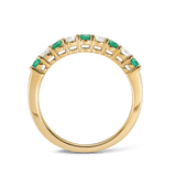Yellow Gold Diamond and Emerald Dress Ring