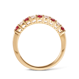 Diamond and Ruby Ring in 18ct Yellow Gold