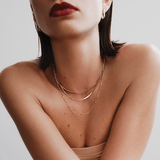 Herringbone Chain Necklace in 18ct Yellow Gold