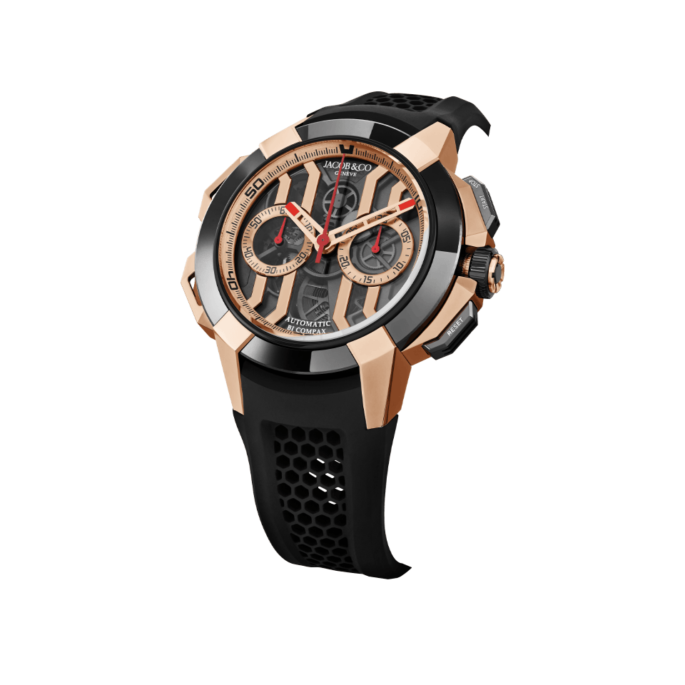 Hardy Brothers Jewellers | Jacob & Co Epic X Chrono 44MM Rose Gold and Black