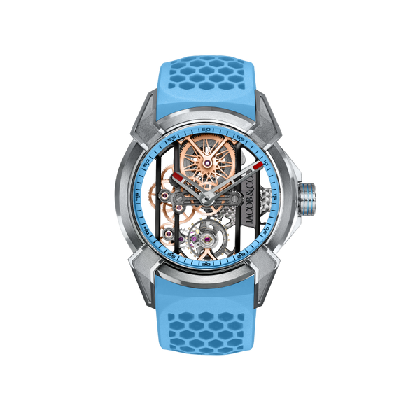 Hardy Brothers Jewellers Jacob & Co Epic X VI Titanium Sky Blue Watch EX110.20.AA.AJ.ABRUA