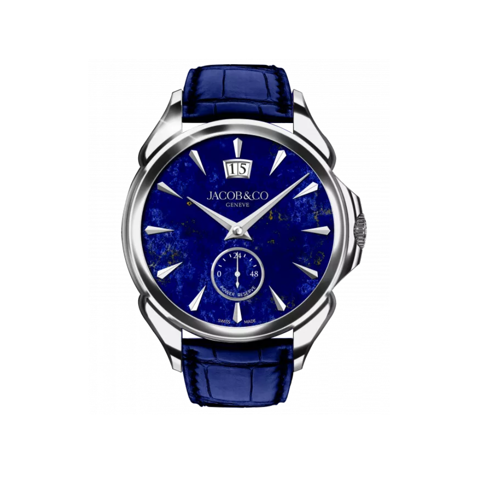 Hardy Brothers Jewellers Jacob & Co. Palatial Classic Manual Big Date Stainless Steel Lapis Lazuli 42MM PC400.10.AA.AD.ABALA