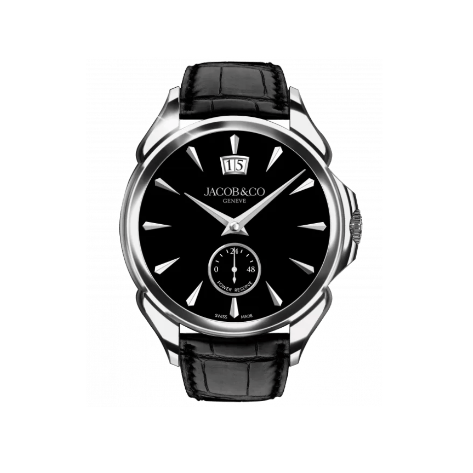 Hardy Brothers Jewellers | Jacob & Co. Palatial Classic Manual Big Date Stainless Steel Onyx 42MM