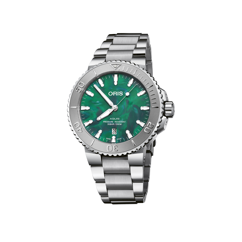 Oris X Bracenet Aquis 43.50mm Stainless Steel 01 733 7730 4137-07 8 24 05PEB Hardy Brothers Jewellers