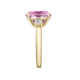 5.64 Carat Pink Tourmaline and 0.41 Carat Diamond Ring in 18ct Yellow Gold