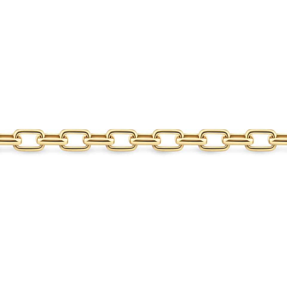 Paperclip Chain Bracelet made in 18ct Yellow Gold Hardy Brothers Jewellers