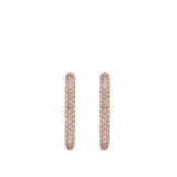 Paperclip Diamond Huggie Earrings in 18ct Rose Gold
