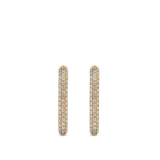 Paperclip Diamond Huggie Earrings in 18ct Yellow Gold