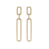 Paperclip Diamond Drop Earrings in 18ct Yellow Gold