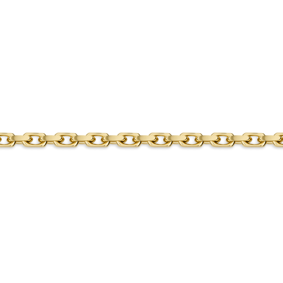 Diamond Cut Cable Chain Bracelet in 18ct Yellow Gold - Hardy Brothers