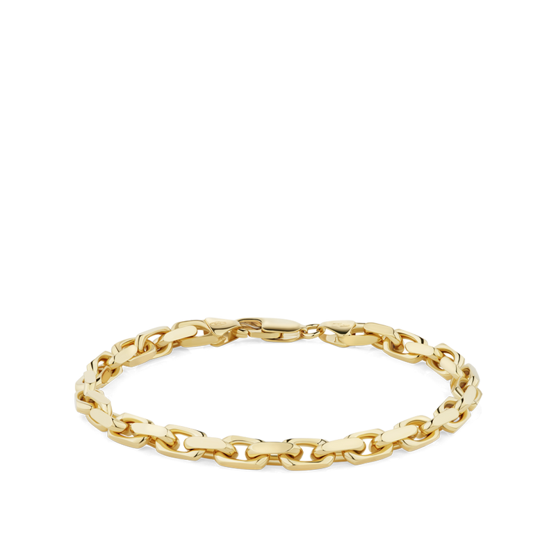 190mm Paperclip Link Chain Bracelet in 18ct Yellow Gold Hardy Brothers Jewellers