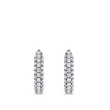Ear Party White Gold Pavé Diamond Huggie Earrings in 18ct Gold