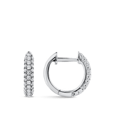 Ear Party White Gold Pavé Diamond Huggie Earrings in 18ct Gold