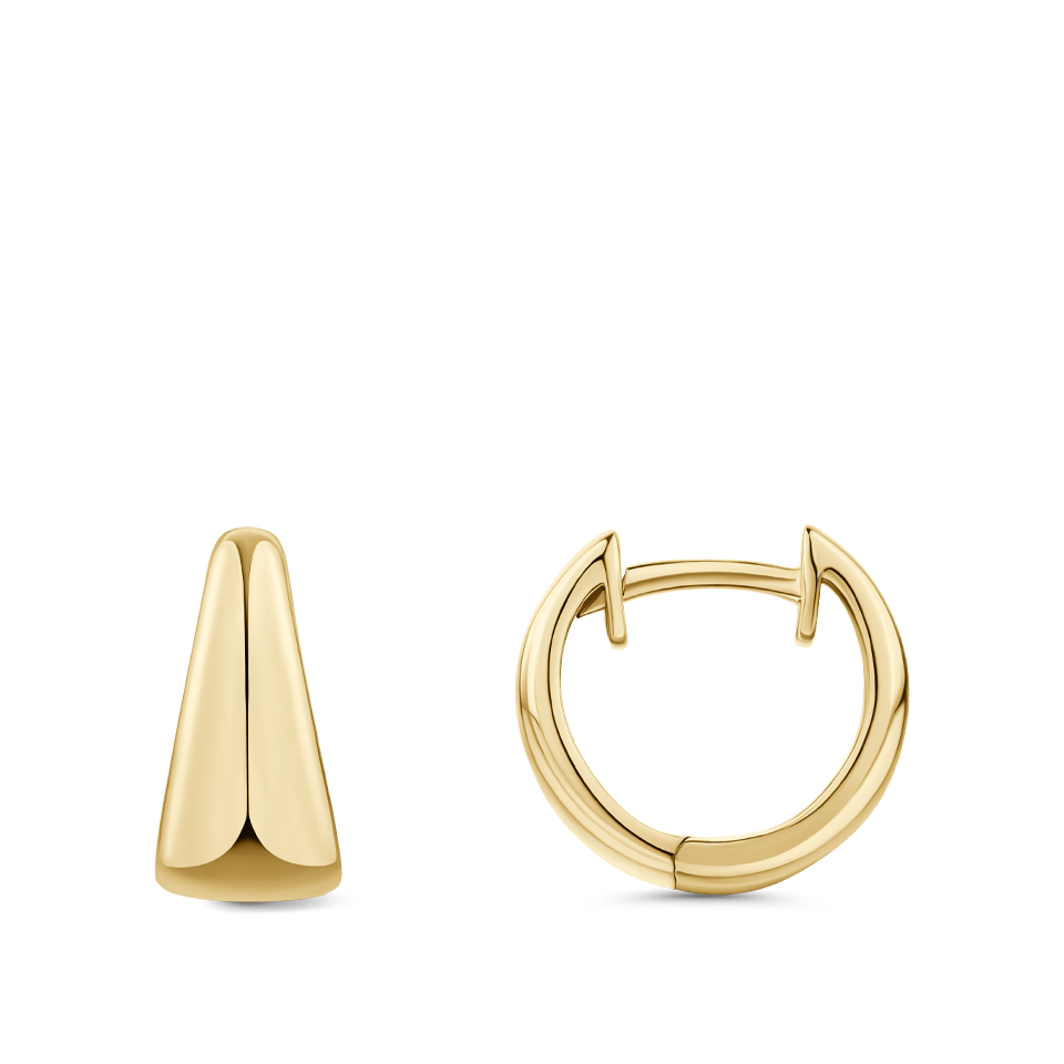 Petite Graduated Huggie Earrings in 18ct Yellow Gold | Hardy Brothers Jewellers