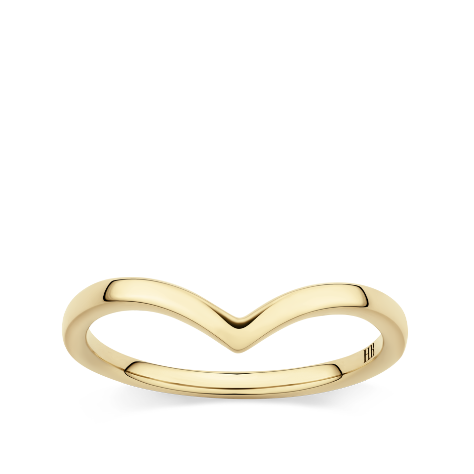 Yellow gold sales chevron ring