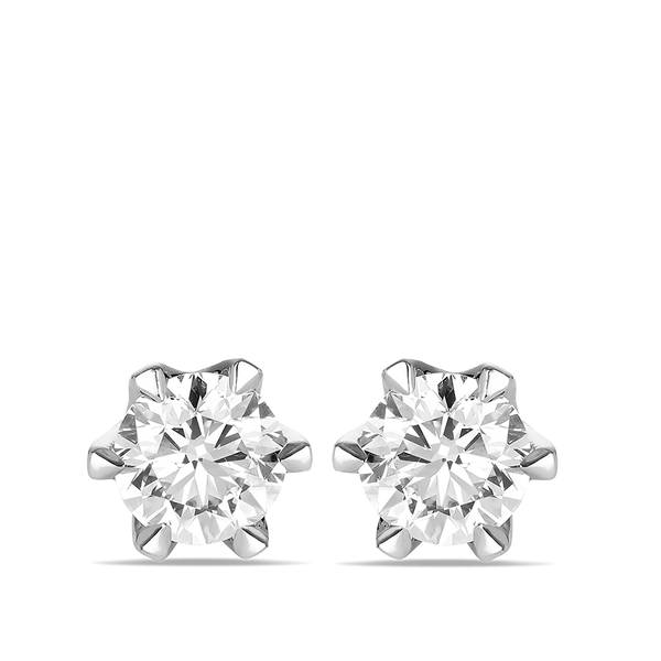 Quintessential 1.00 Carat Diamond Stud Earrings in 18ct White Gold Hardy Brothers Jewellers