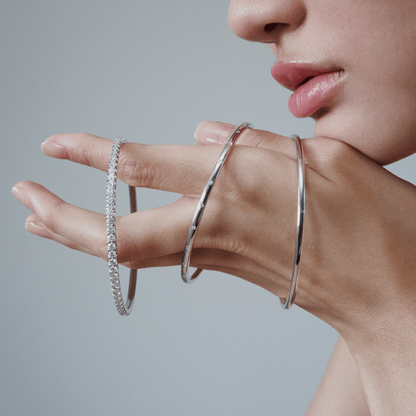 Quintessential Gold Bangle in 18ct White Gold