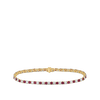 Ruby and Diamond Tennis Bracelet in 18ct Yellow Gold