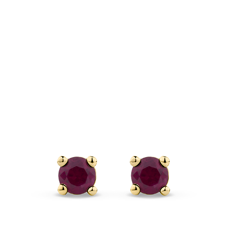 Ear Party Mini 18ct Gold Ruby Stud Earrings