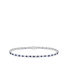Sapphire and Diamond Tennis Bracelet in 18ct White Gold