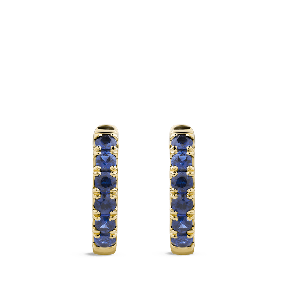 Ear Party 18ct Gold Sapphire Huggie Earrings