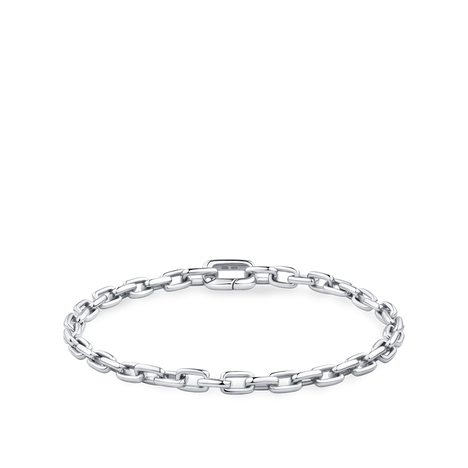 Paperclip Chain Bracelet in Silver