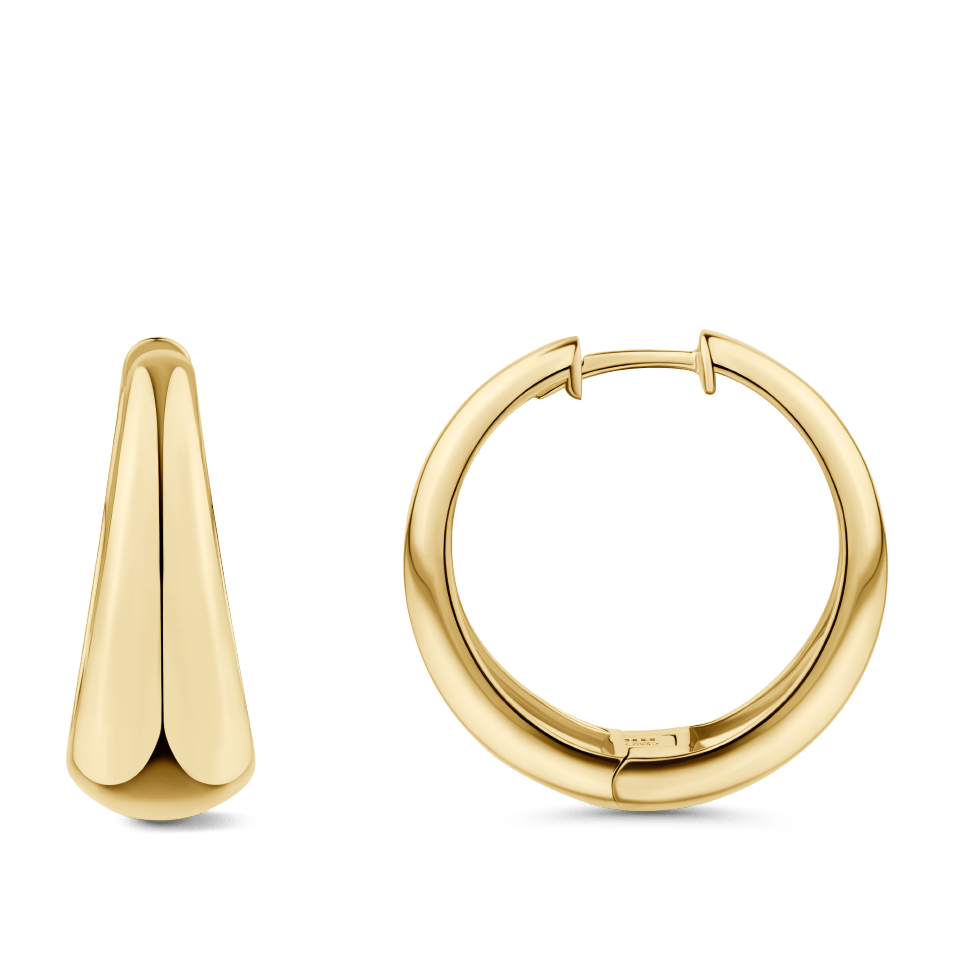 Statement Graduated Hoop Earrings in 18ct Yellow Gold | Hardy Brothers Jewellers