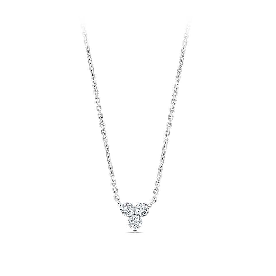 Trinity Diamond Necklace in 18ct White Gold - Hardy Brothers