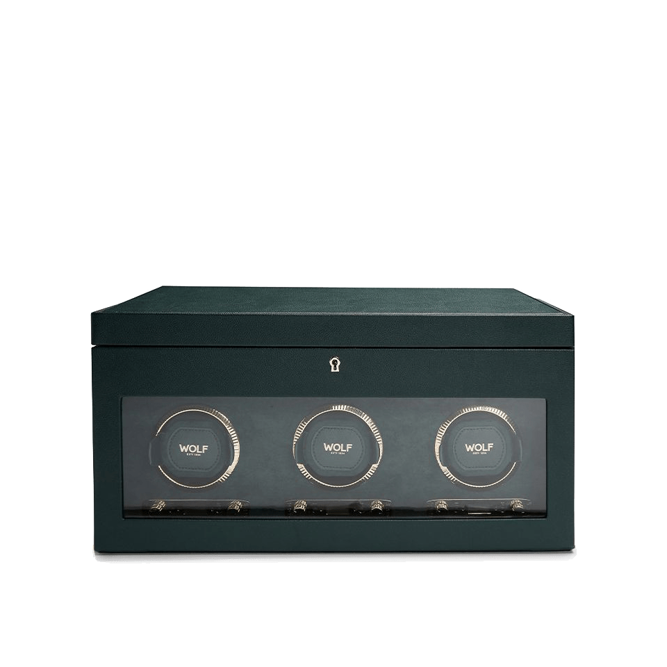 WOLF British Racing Green Triple Watch Winder