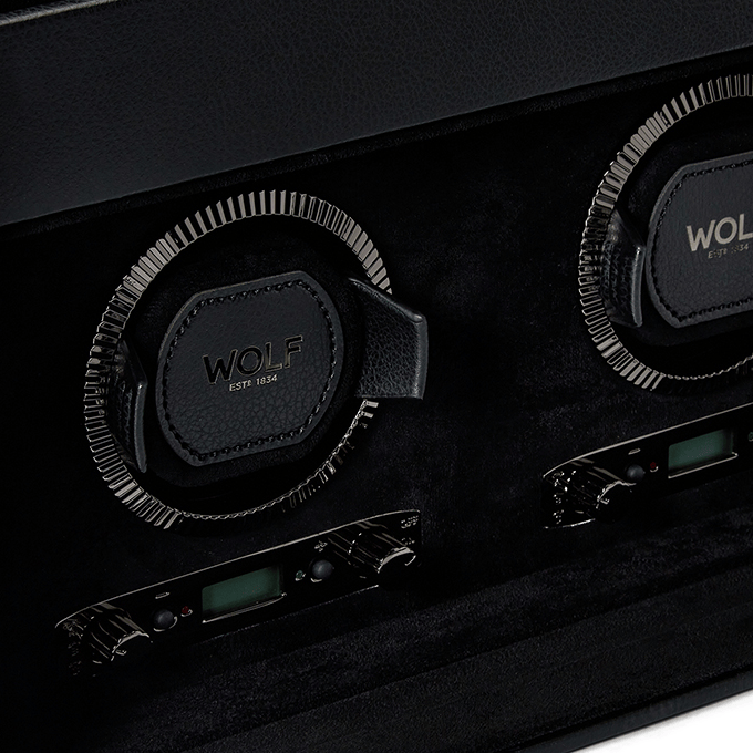 Wolf 1834 British Racing Double Watch Winder with Storage - Hardy Brothers Jewellers