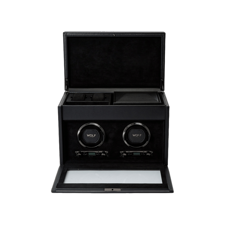Wolf 1834 British Racing Double Watch Winder with Storage - Hardy Brothers Jewellers