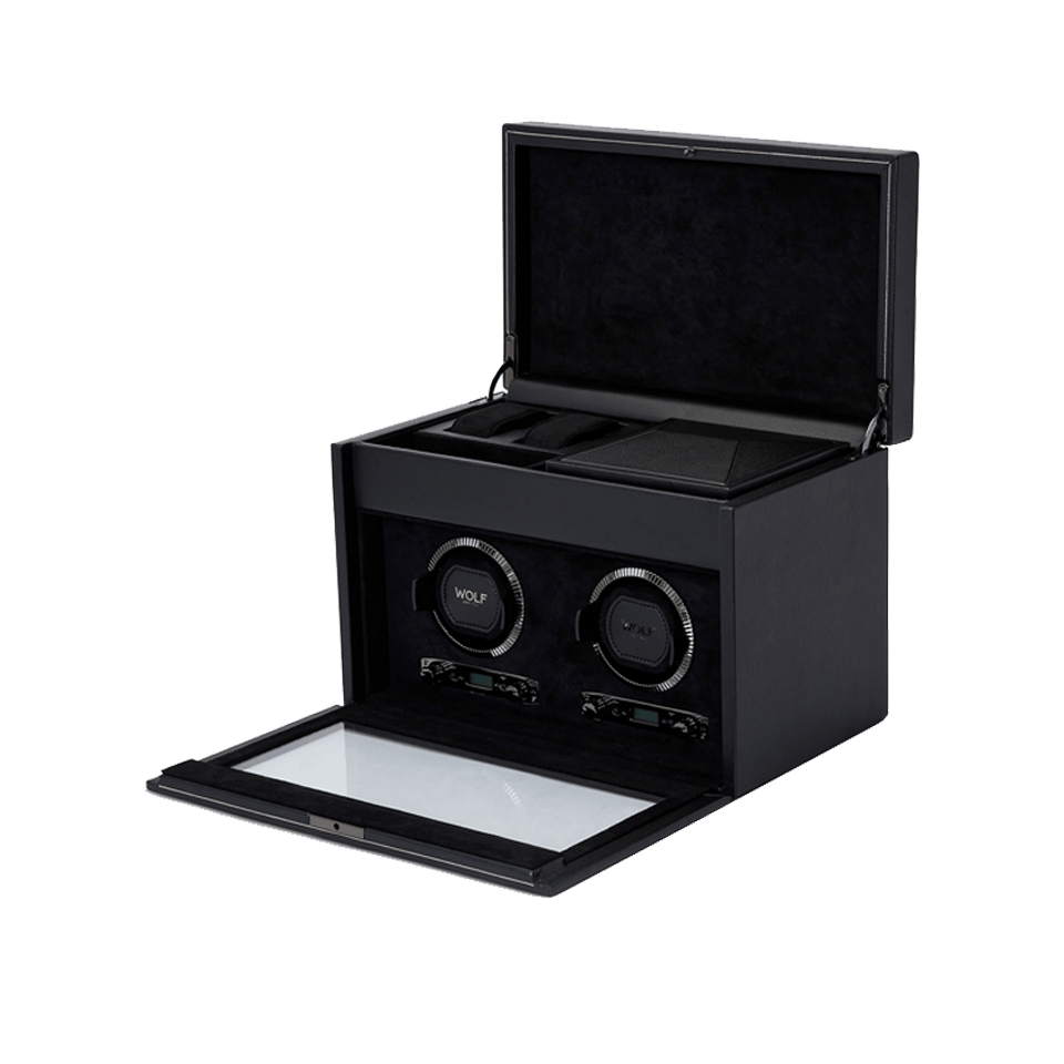 Wolf 1834 British Racing Double Watch Winder with Storage - Hardy Brothers Jewellers