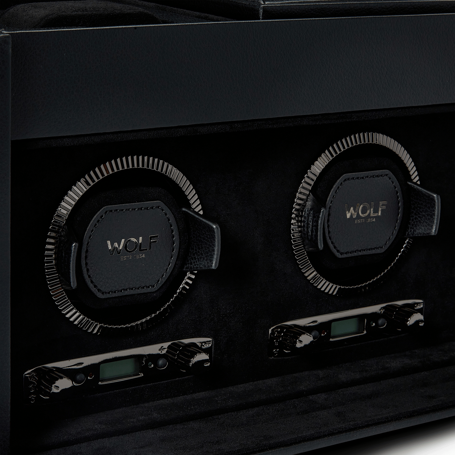 Wolf 1834 British Racing Triple Watch Winder with Storage - Hardy Brothers Jewellers