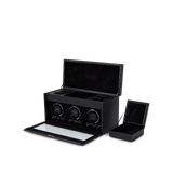 Wolf 1834 British Racing Triple Watch Winder with Storage - Hardy Brothers Jewellers