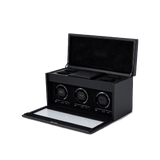Wolf 1834 British Racing Triple Watch Winder with Storage - Hardy Brothers Jewellers