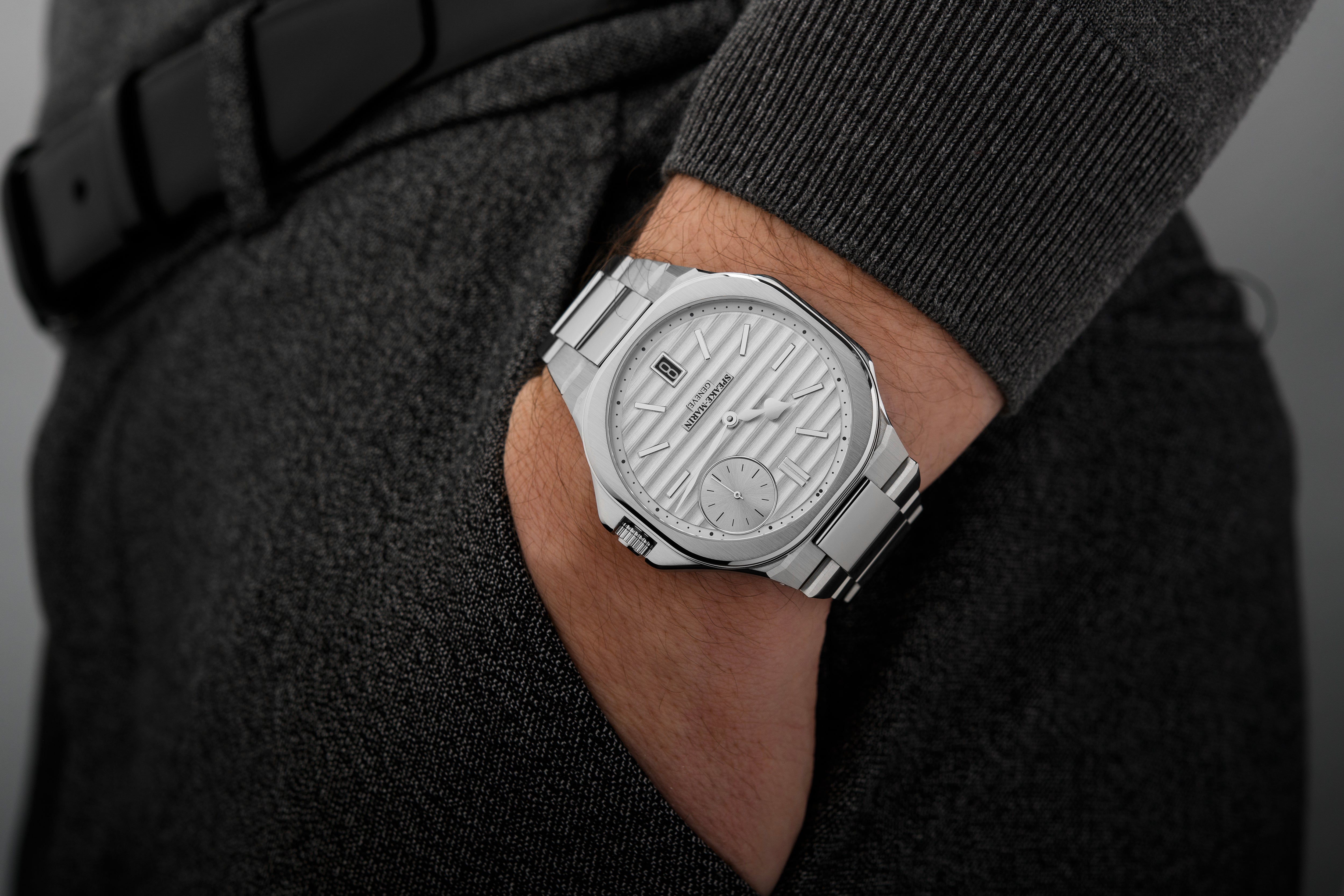 Speake Marin Ripples Infinity Date Silver