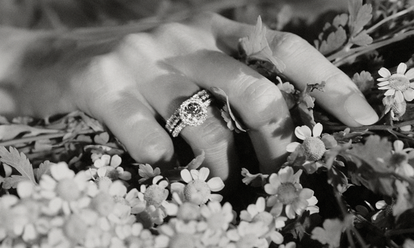 Halo Diamond Engagement Ring in 18ct White Gold