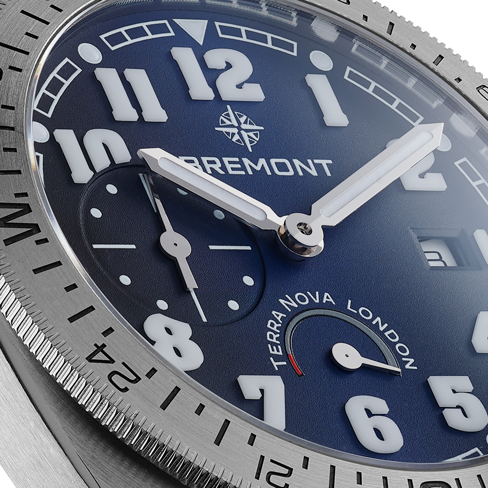 Bremont Terra Nova Automatic Power Reserve 40.50mm Watch TN40-PWR-SS-BL-B