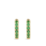 Ear Party Emerald Huggie Earrings in 18ct Yellow Gold