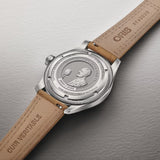 Oris Big Crown 'Lou Gehrig' Limited Edition Automatic 40mm Watch 01 754 7785 4091-Set — The screwed stainless steel case back features special engravings marking the Lou Gehrig Limited Edition, one of only 2,130 pieces produced.