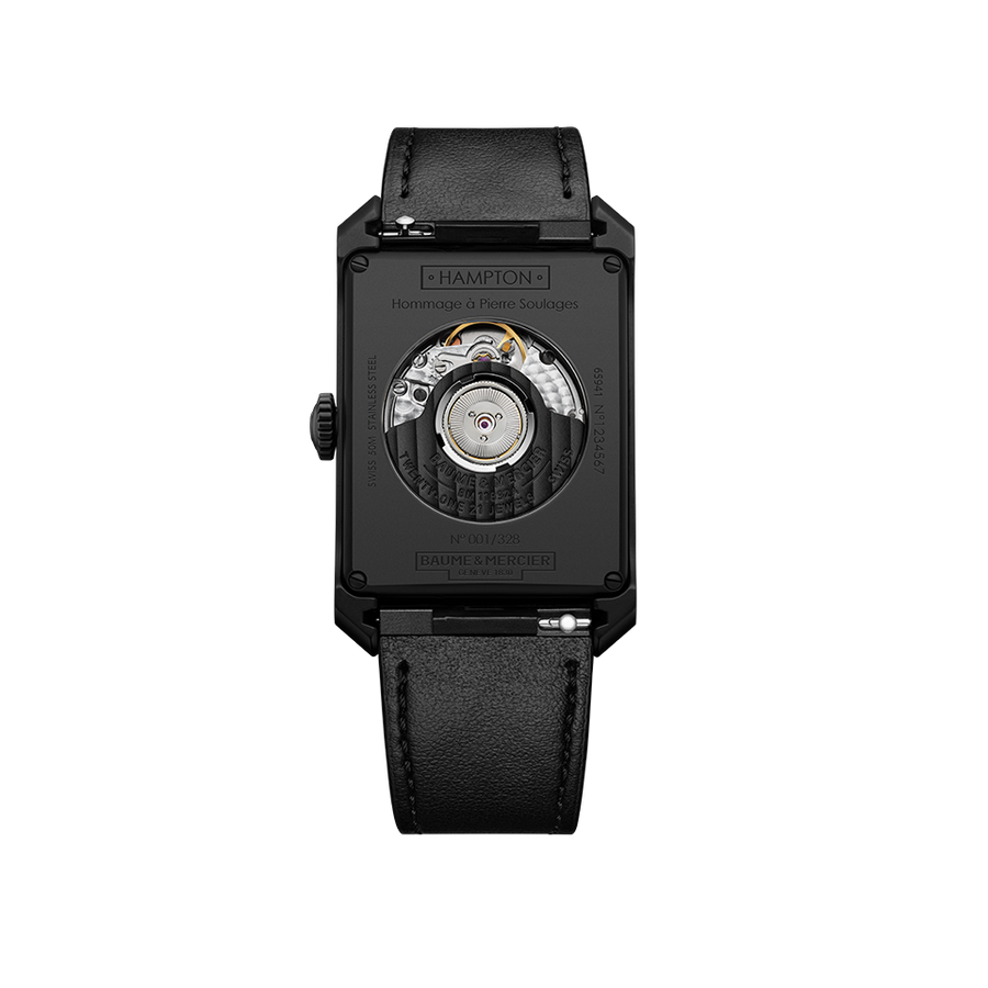時計 Baume & Mercier Hampton BLACK quartz Baume & Mercier 65341 Hampton Black Quartz Watch Chronograph