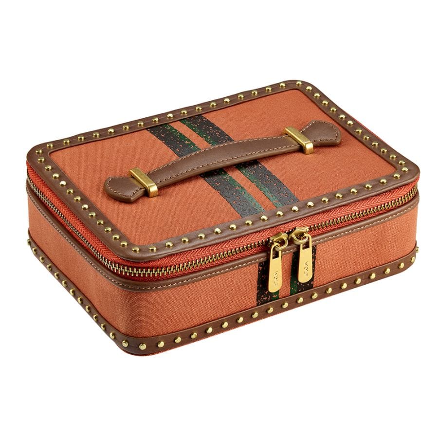 Wolf Ida Orange Travel Zip Jewellery Case 190045